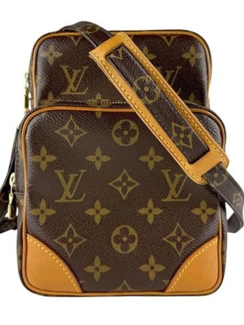 Auth LOUIS VUITTON Monogram Amazone Crossbody Shoulder Bag Brown M45236 - z10364